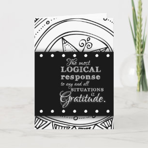 Cartão Citação de Gratidão Arte de Mandala de Bênção Insp