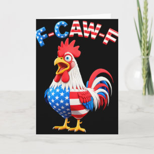 Cartão Citação de humor de frango F-caw-f Galo Meme engra