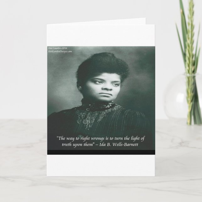 Cartão Citação de Ida B Wells & Truth (Frente)