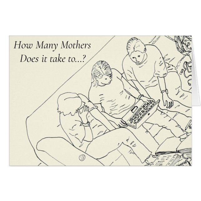 Cartão Citação de Mãe do computador engraçado do dia de a (Frente Horizontal)