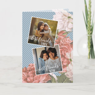 Cartão Citação de Melhores Amigos de Foto Personalizada P