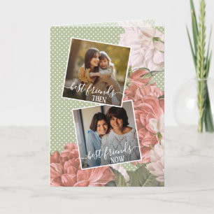 Cartão Citação de Melhores Amigos de Foto Personalizada P