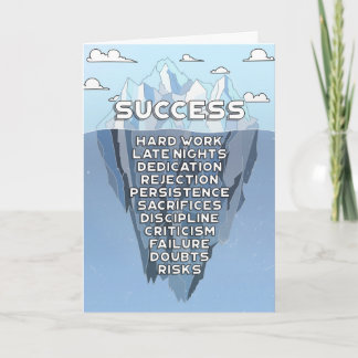 Cartão Citação de Motivação Montanha de Sucesso Iceberg