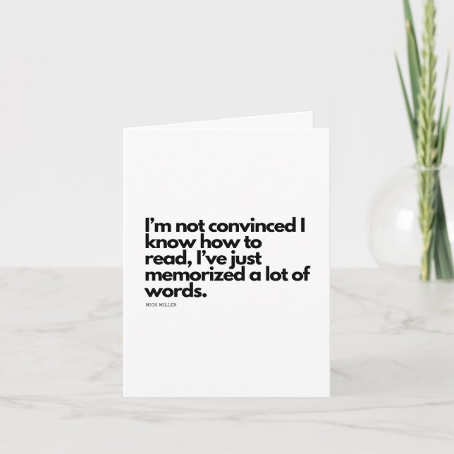 Cartão Citação de Nick Miller (Frente)
