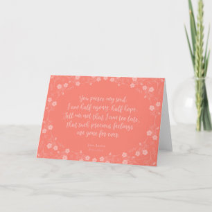 Cartão Citação de Persuasão Carta de Amor Floral Jane Aus