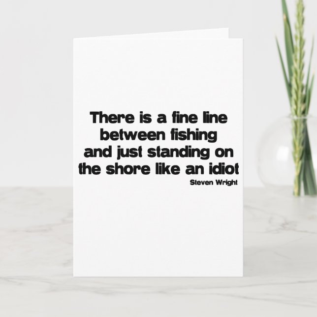 Cartão Citação de Pesca Engraçada (Frente)