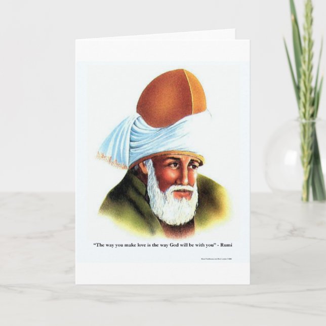 Cartão Citação de Rumi "Faça Amor" em Camisetas, Canecas, (Frente)