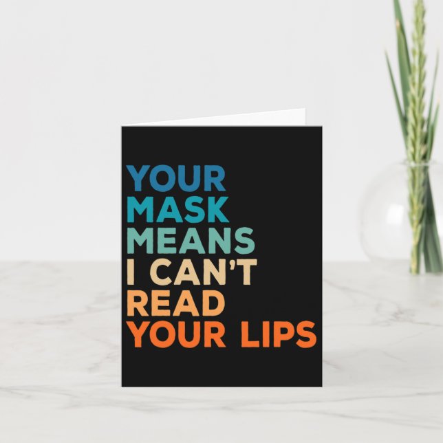 Cartão Citação de Sensibilização Asl Sign Audience Impare (Frente)