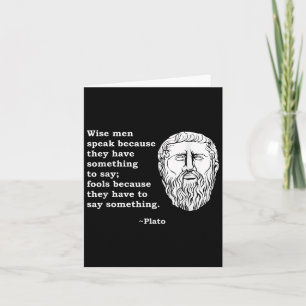 Cartão Citação do Filósofo Plato - Nerd de Estudantes de