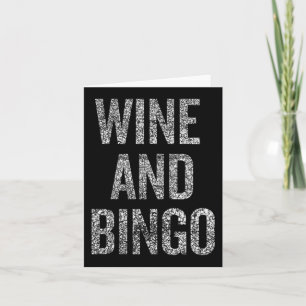 Cartão Citação engraçada de bingo de vinho feminino humor
