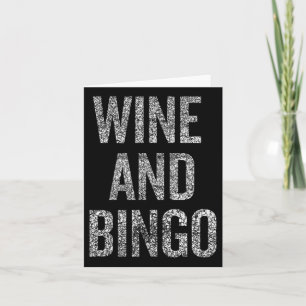 Cartão Citação engraçada de bingo de vinho humor sarcásti