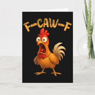 Cartão Citação engraçada de frango Galo Animal Meme Humor