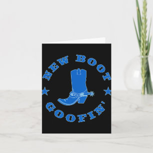 Cartão Citação engraçada de meme de bota de cowboy goofin