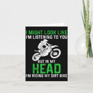 Cartão Citação engraçada de motocicleta Motocross Enduro