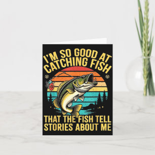 Cartão Citação engraçada de pesca Funny B Pescador Isca H