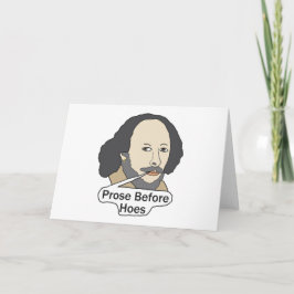 Cartão Citação engraçada de Shakespeare - Prosa Antes de 