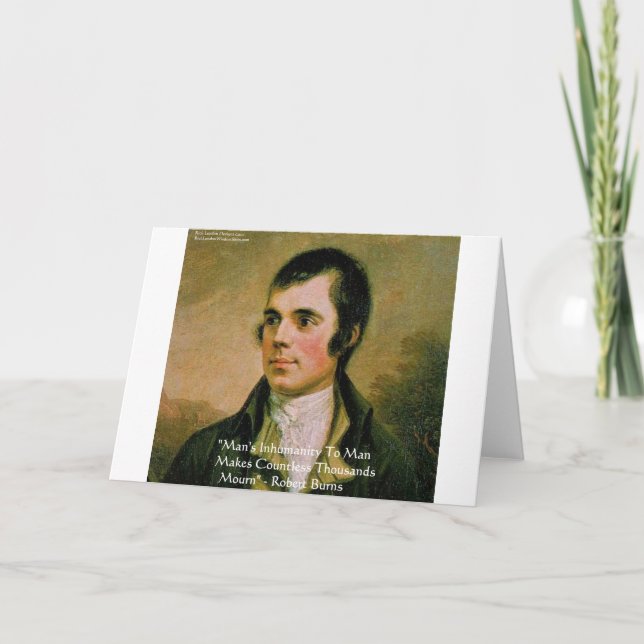 Cartão Citação Familiar de Robert Burns (Frente)