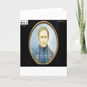 Cartão Citação Famosa de Louis Braille
