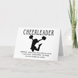 Cartão Citação inspiradora do cheerleader