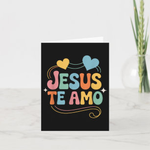 Cartão Citação Inspiradora Espanhola Jesus Te Ama