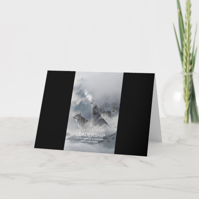 Cartão citação inspiradora motivacional da liderança (Frente)