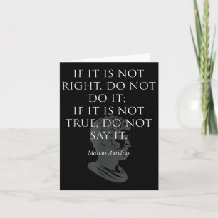 Cartão Citação Inspirativa Marcus Aurelius, Filósofo