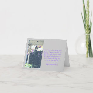 CARTÃO CITAÇÃO "LEAVING PLACES" E PORCH DE FOTOGRAFIAS,