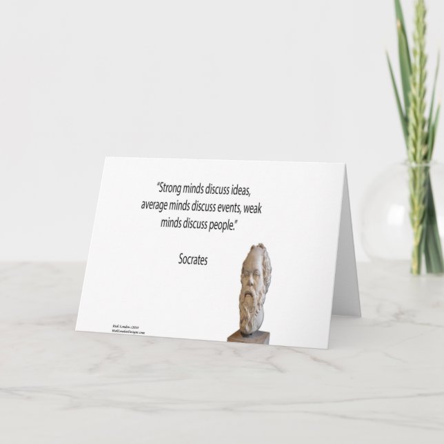 Cartão Citação "Mentes" Sócrates e Famosos (Frente)