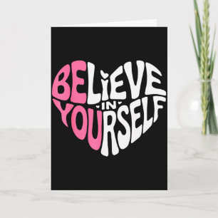 Cartão Citação Motivacional de Inspiração Acredite em Si