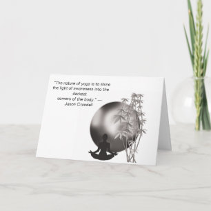 Cartão Citação motivacional de Yoga
