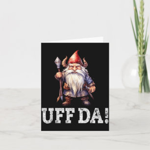 Cartão Citação Norueguesa Uff Da Gnome Escandinavo Viking