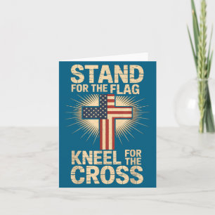 Cartão Citação Religiosa Americana Bandeira Fé Cristã 