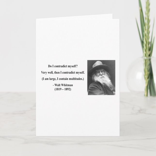 Cartão Citações 6b de Whitman (Frente)