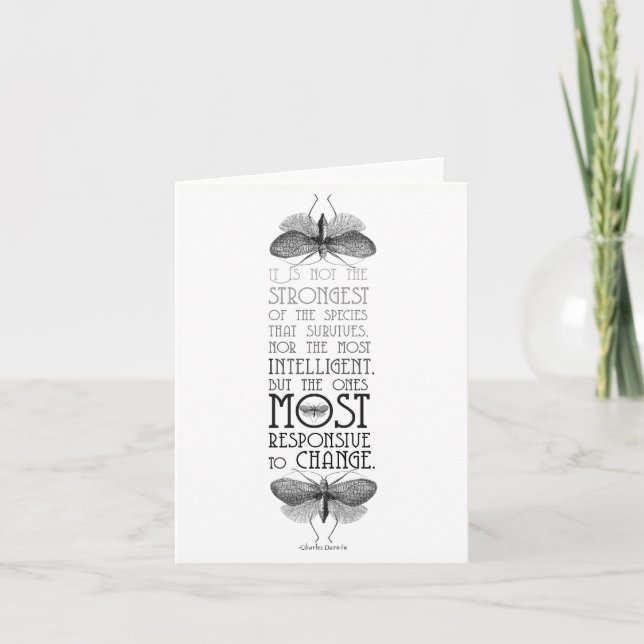 Cartão Citações de Darwin (Frente)