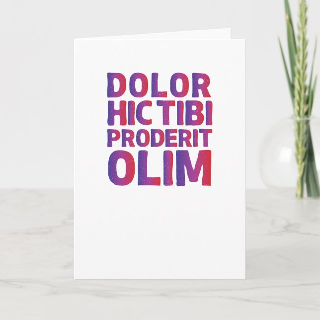 Cartão Citações de Hic Tibi Poderit Olim- Ovid da dor (Frente)