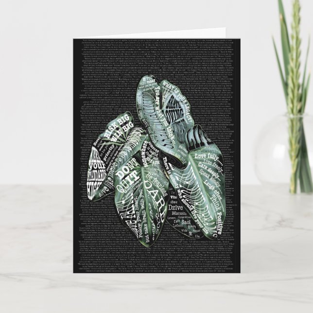 Cartão Citações de LIFE bilíngue motivacionais (Frente)