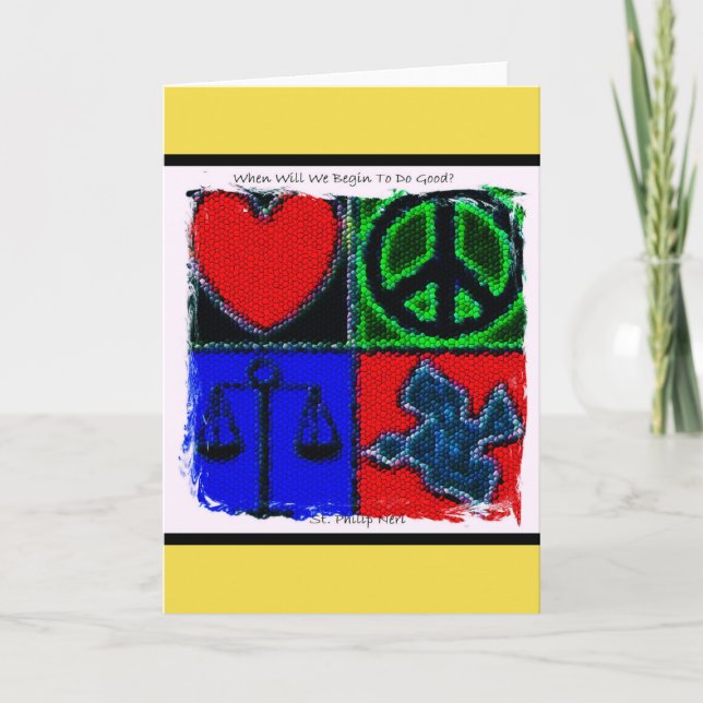 Cartão Citações de Philip Neri do santo (Frente)