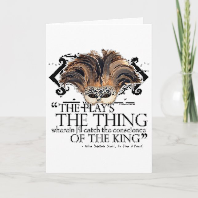 Cartão Citações do jogo de Hamlet (Frente)