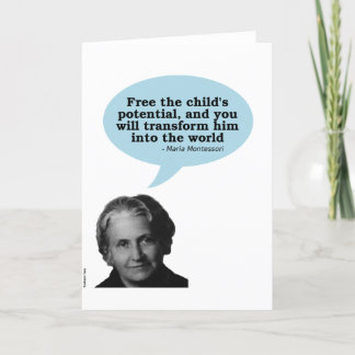 Cartão citações do montessori de Maria