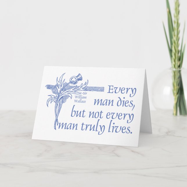 Cartão Citações do Scottish, senhor William Wallace, (Frente)