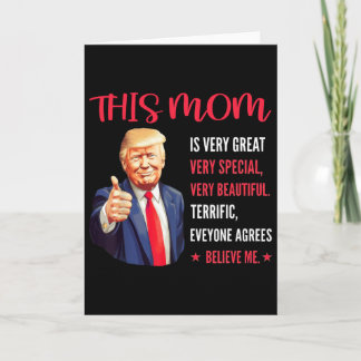 Cartão Citações engraçadas de Trump no Dia das Mães Esta 