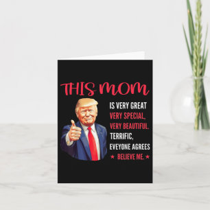 Cartão Citações Engraçadas de Trump no Dia das Mães Esta 