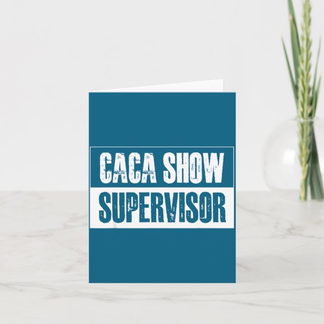 Cartão Citações Engraçadas do Supervisor do Show Caca Fra (Frente)