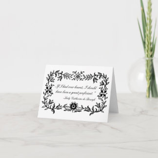 Cartão Citações engraçadas Notecard da senhora Catherine