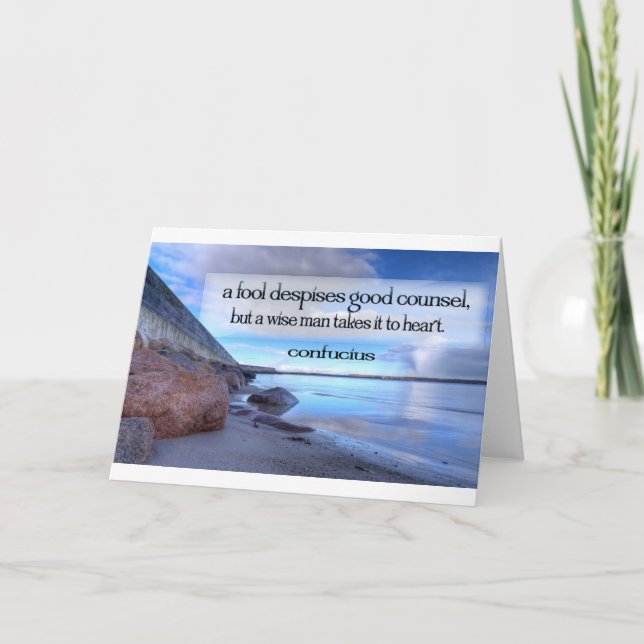 Cartão Citações inspiradas -- Confucius (Frente)