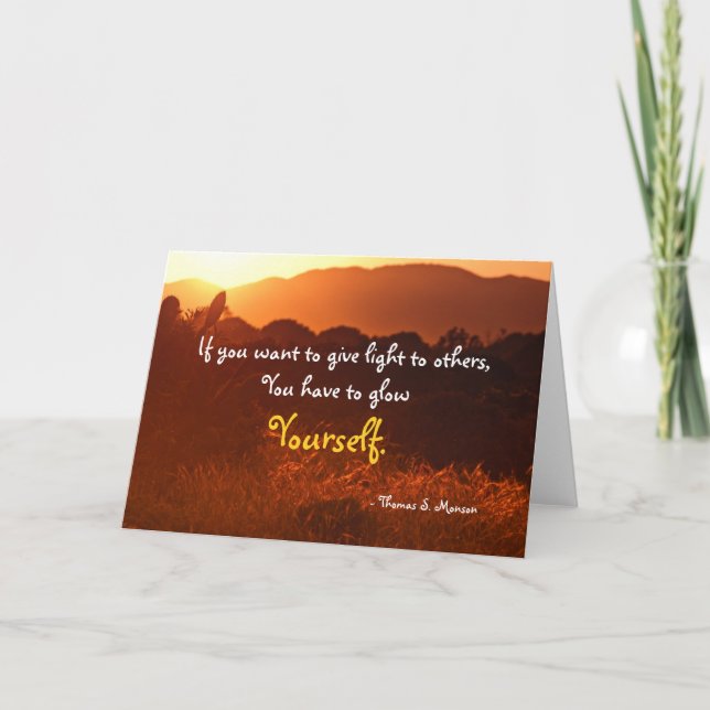 Cartão Citações inspiradas de LDS (Frente)