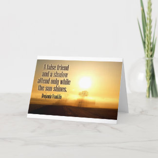 Cartão Citações inspiradas por Benjamin Franklin