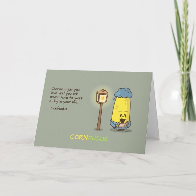 Cartão Citações inspiradores bonitos & de Punny Confucius (Frente)