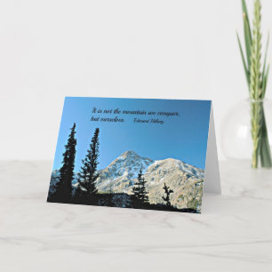 Cartão Citações: Não é a montanha que nós conquistamos…