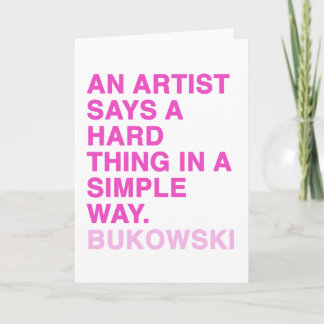 Cartão Citações por Charles Bukowski